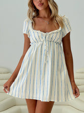 Monsterrat Mini Dress Blue Stripe