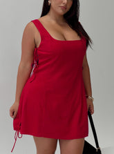 Play It Again Mini Dress Red Curve