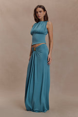 Erina Slinky Open Back Top - Teal