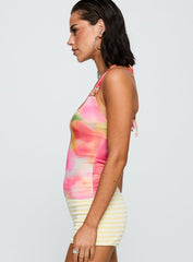 Brennin Bead Detail Top Multi Floral
